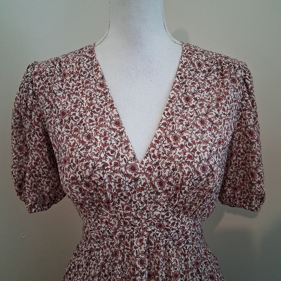 Tory Burch Floral Cotton and Silk Keepsake Dress Size 0 - Picture 4 of 12